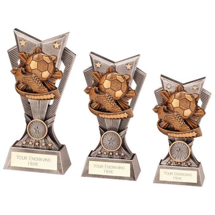 SPECTRE FOOTBALL TROPHY - 3 SIZES - 15CM TO 20CM